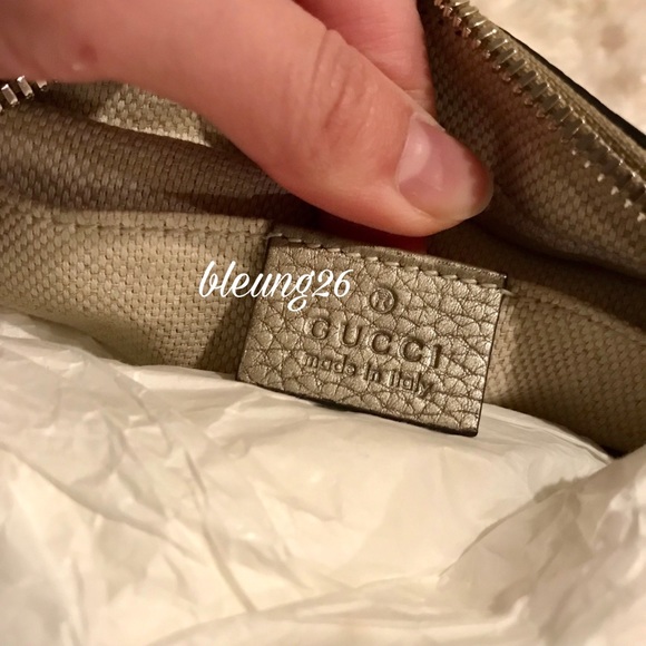 GUCCI SOHO DISCO CROSSBODY BAG GOLDEN BEIGE GOLD - Picture 4 of 8